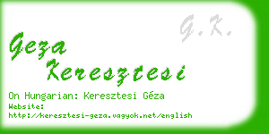 geza keresztesi business card