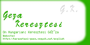 geza keresztesi business card